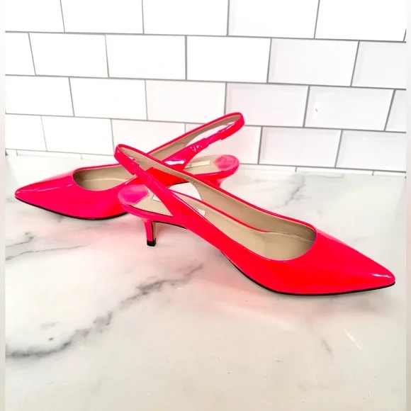 NWOT Hot Spicy Coral Boden Patent Heels Size 8 - Picture 8 of 9